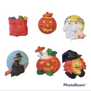 Halloween Button Covers Vintage Set Of 6
